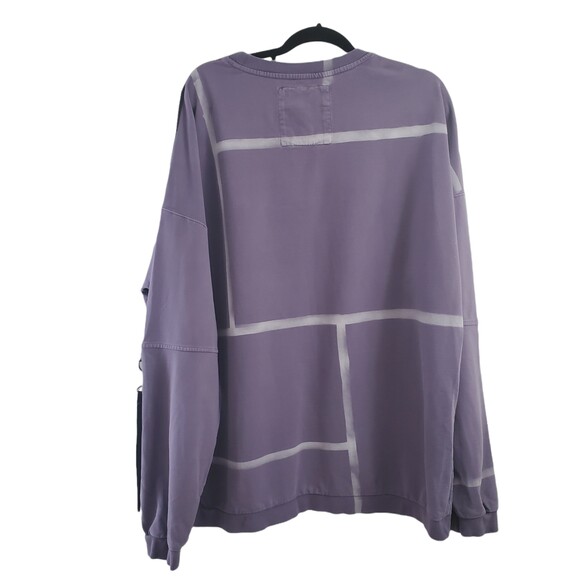 2XL Saks Fifth Avenue Madison Supply Purple Crewneck Utility Sweater Shirt Men - Picture 2 of 12